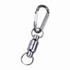 Magnet Buckle Fly Fishing Magnetic Net Release Clip Hanging Holder Lanyard Clip(Single, Silver)