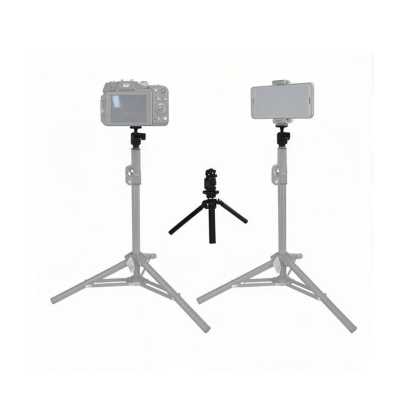 Mini Ball Head 1/4inch Screw Mount 360 Degree Rotatable for Camera Camcorder LED Light Bracket DSLR Camera Tripod Stand