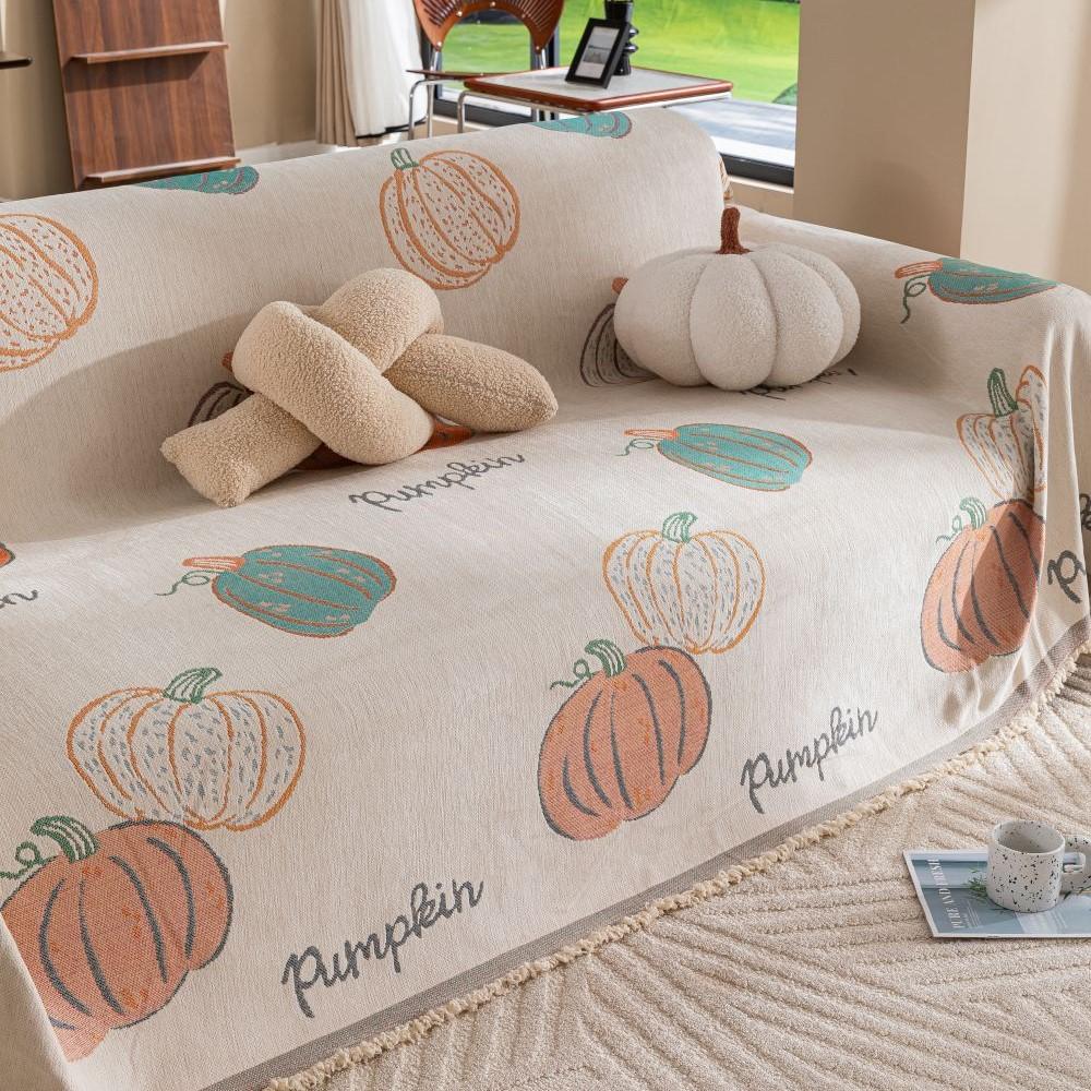 Kürbis Sofaüberwurf Matte Überwürfe für Wohnzimmer Sofa Paarposition Modern Überwurf Camping Picknickdecke Bezug