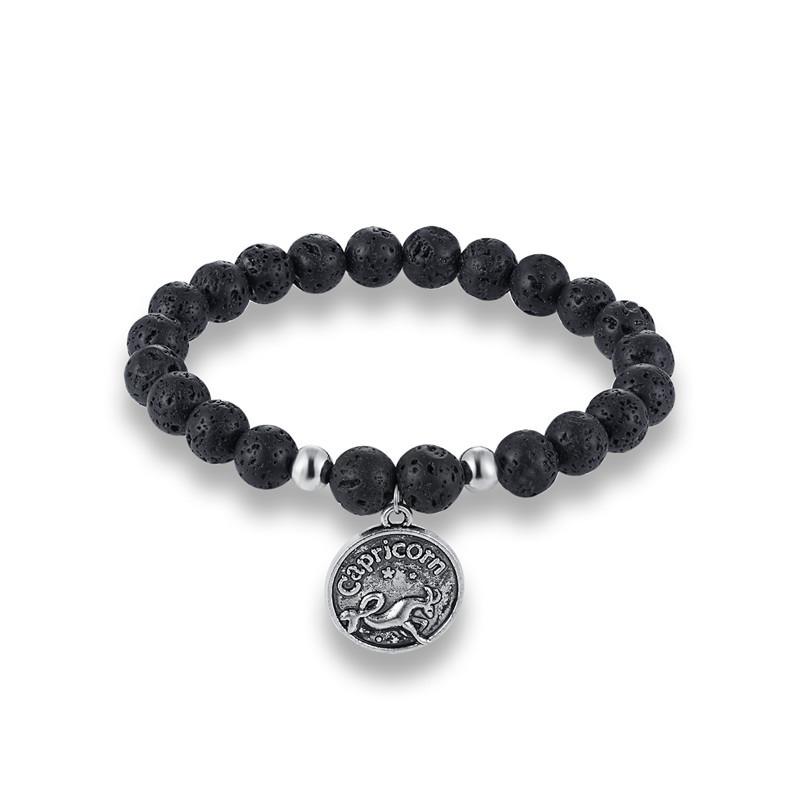 Jewelry Bracelet 12 Constellations With Volcanic Stone Couple Bracelet