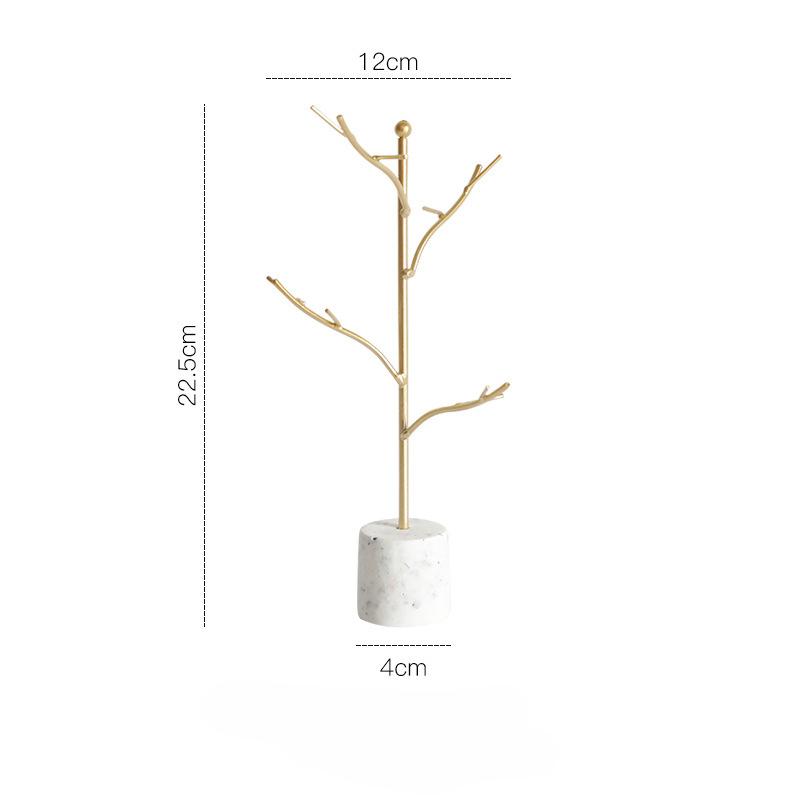 Marble Rack INS Jewelry Rack Storage Metal Crafts Home Atmosphere Decoration Desktop European Minimalist Style Ornaments