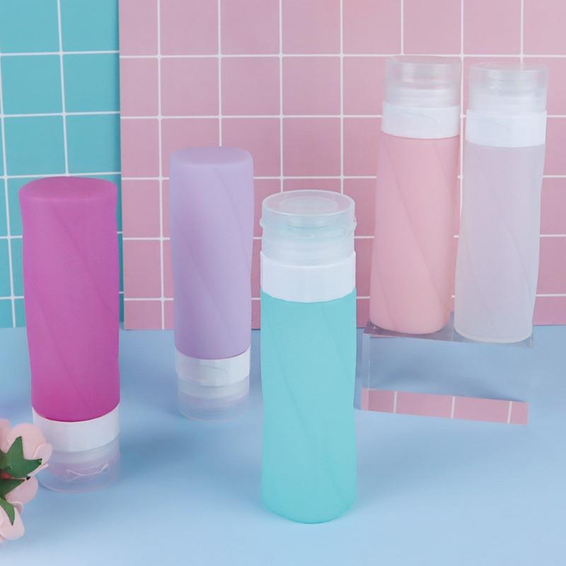 Silikonowe butelki podróżne na kosmetyki Butelki podróżne Szczelne butelki na szampon podróżny Butelki podróżne 3 uncje Płynne akcesoria podróżne do napełniania