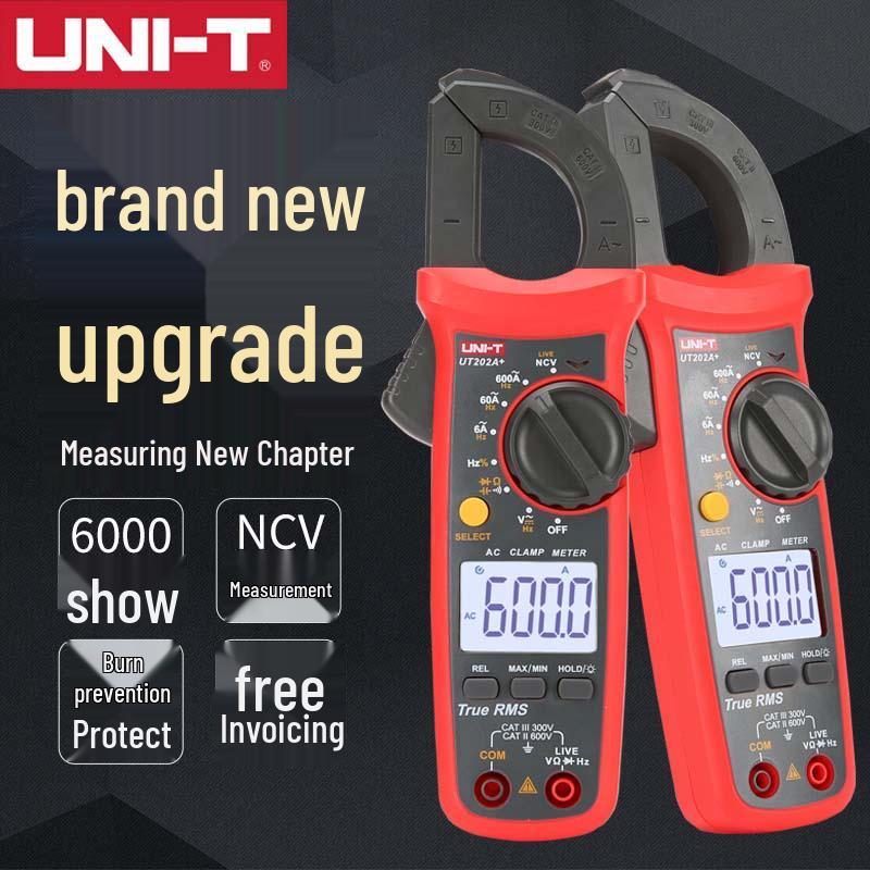 Uni-T Digital Clamp Meter & Multimeter AC/DC Series: UT201+, UT203+, UT200+ High-Precision Ammeter