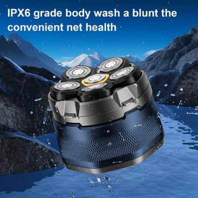 Electric Shaver IPX8 Waterproof Wet Dry Technology 6D Floating Head Quick Shave Magnetic