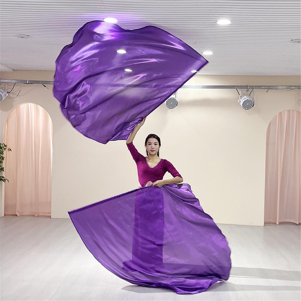 2Pcs Praise Dance Flags Semicircle Angel Wing Flags Praise Dance Worship Flags with Scalable Rod for Dance Church
