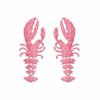 Exaggerated Multi-Color Baked Paint Crayfish Earrings for Women Ladies New Beach Vacation Pendant Earrings Jewelry Accessories