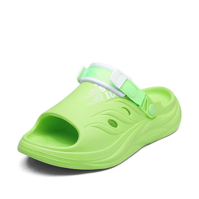 

2024 Новые мужские тапочки Летние шлепанцы на мягкой подошве из ЭВА для дома и улицы Пляжная обувь для ходьбы Шлепанцы Мужская обувь 36-37 зелёный