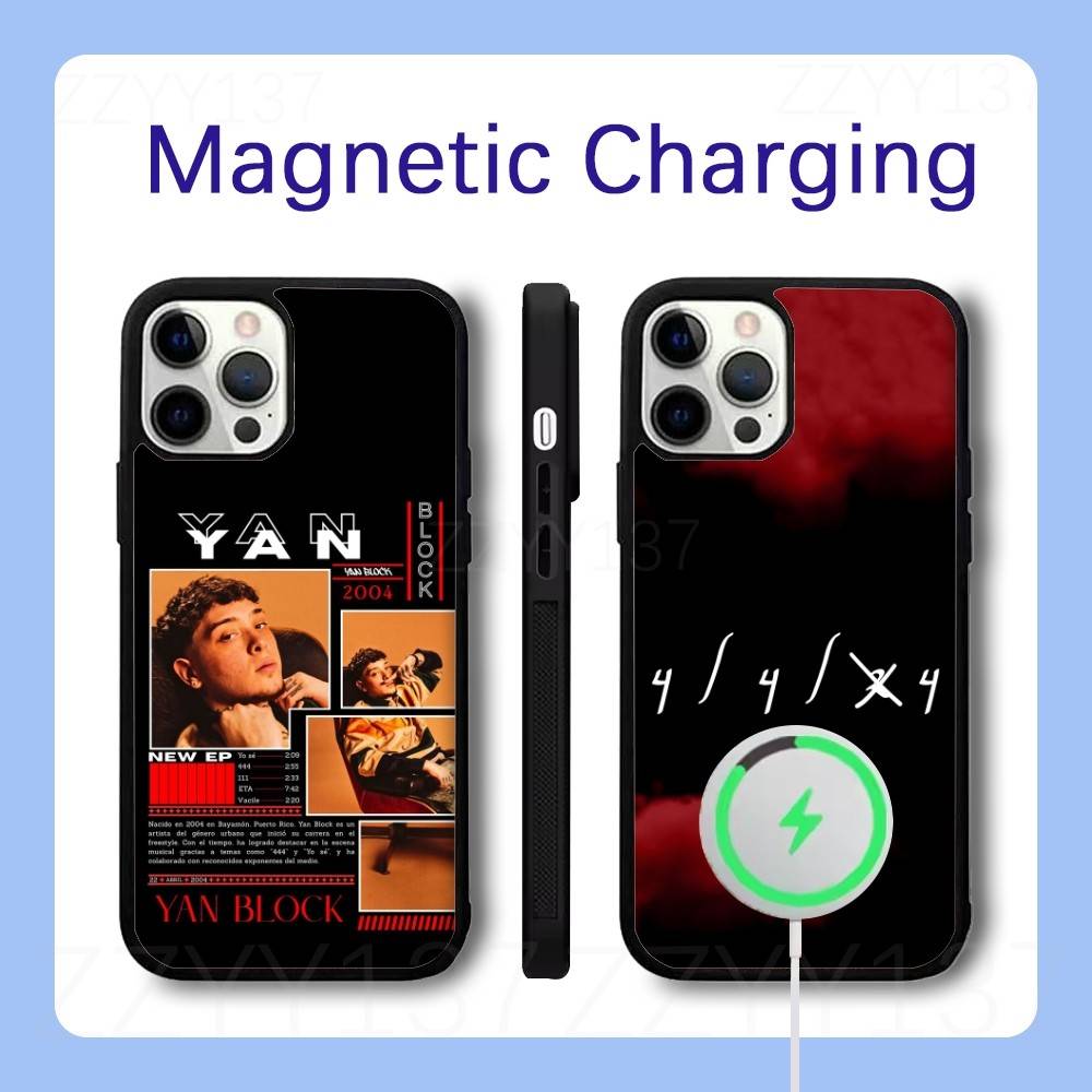 Yan Block 111 444 Rapper with Magsafe Phone Case For iPhone 17,16,15,14,13,12,Pro,Max,Plus Magnetic Wireless Charge Cover