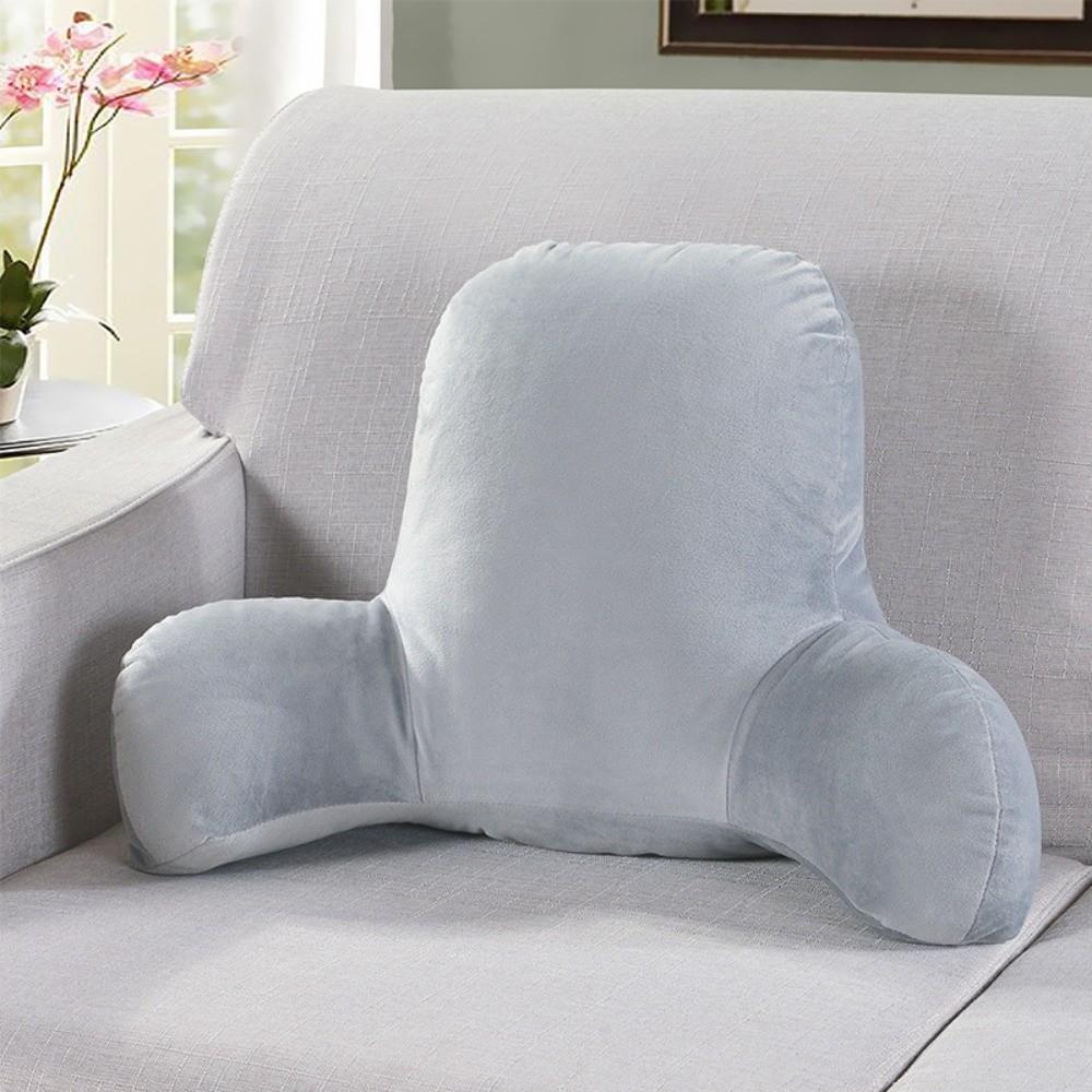 Comfort with Armrests Back Cushion Solid Color Sofa Lumbar Backrest PP Cotton Waist Support Seat Seating Support серый 4500₽