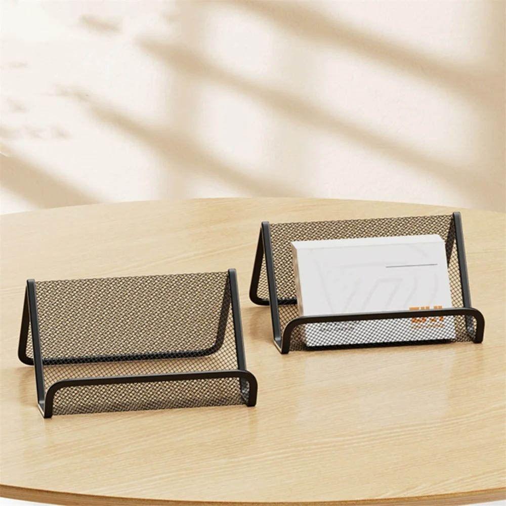 Suport Portabil din Plasă pentru Cărți de Vizită Raft Metalic pentru Depozitarea Cărților Suport de Înaltă Calitate pentru Cărți de Nume