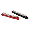 2Pcs DC12V‑48V 150A Power Distribution Block 6 Studs M6 Battery Bus Bar for Car RV Yacht Boat Black 