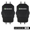 cqmes7 For Skoda Leather Anti-Kick Pad Car Waterproof Seat Back Protector Cover Storage Bag octavia a5 a4 mk1 2 fabia superb rapid mk3
