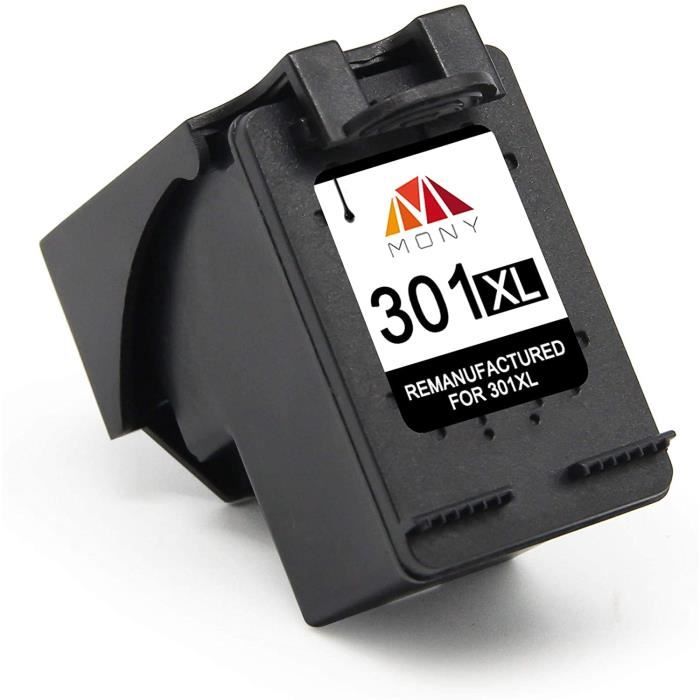 CARTOUCHE IMPRIMANTE Mony Remanufacturéd Cartouches d'encre Remplacement pour HP 301 XL 301XL (2 Noir) Compatible avec HP 333