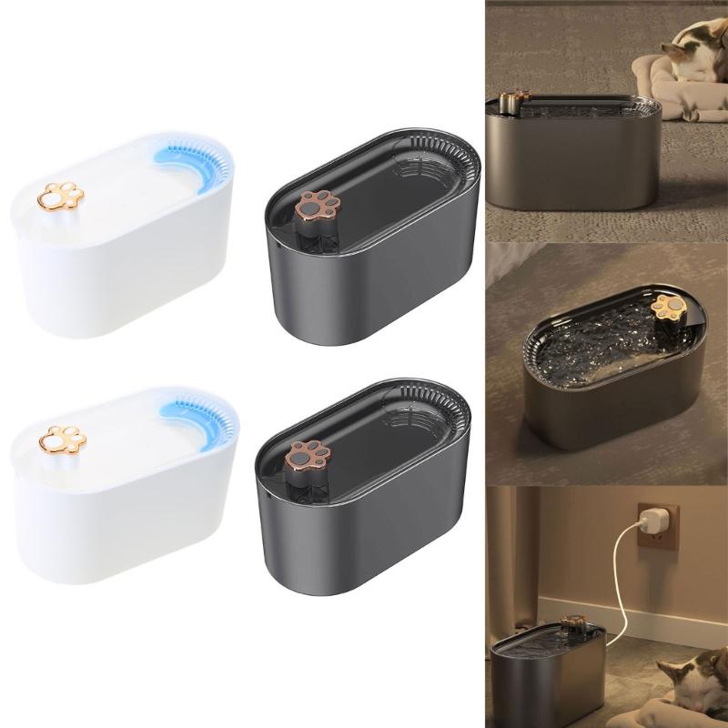 Katzenbrunnen Hunde Wasserspender 101oz Wasserkapazität Superleise Automatischer Trinkwassernapf Mehrschichtig gefiltert