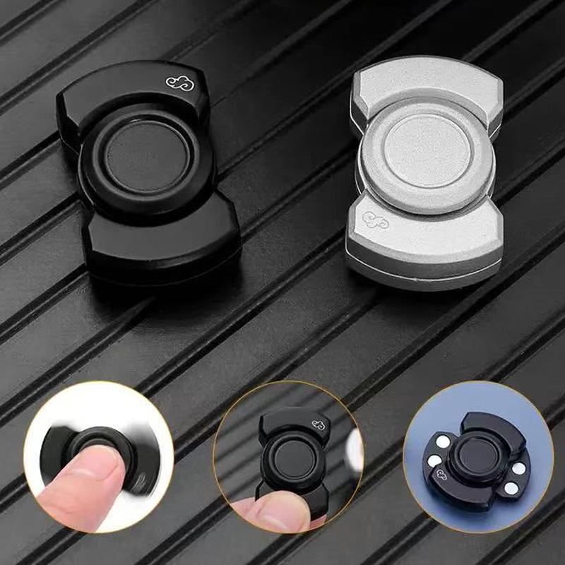 Fingertip Gyro Metal Toy Push Card Decompression Rotating Magnetic Suction Decompression Artifact