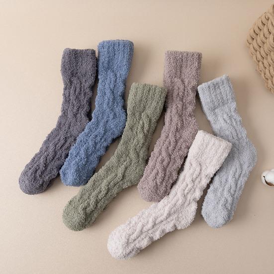 Women's Fuzzy Coral Fleece Slipper Socks Thick Cozy Soft Warm Home Floor Socks Winter Thermal Sleep Socks