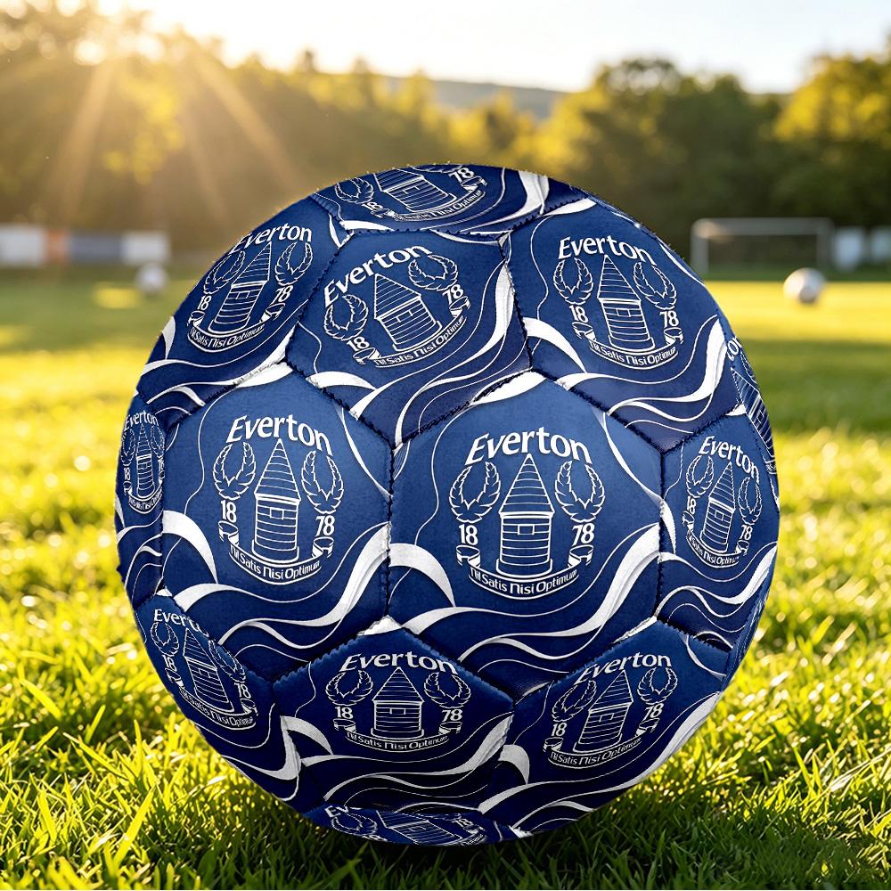 Pallone da Calcio Stampato Everton Football Taglia 5, Pallone da Partita Antiscivolo per Adulti Souvenir per Tifosi di Calcio