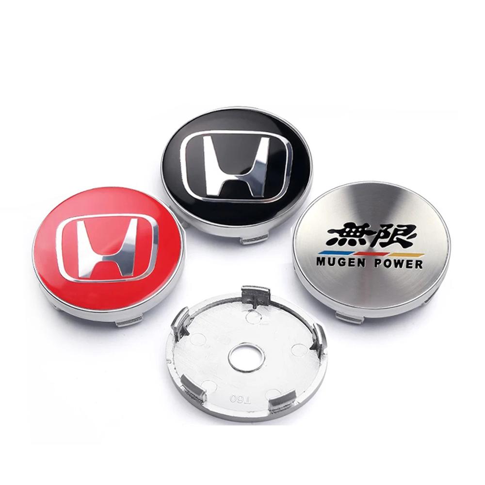 4PCS 60mm Car Wheel Center Hub Caps Tire Rim Covers For Honda Civic 10th 11th Gen Hrv Jazz City Fit Accord Crv Odyssey