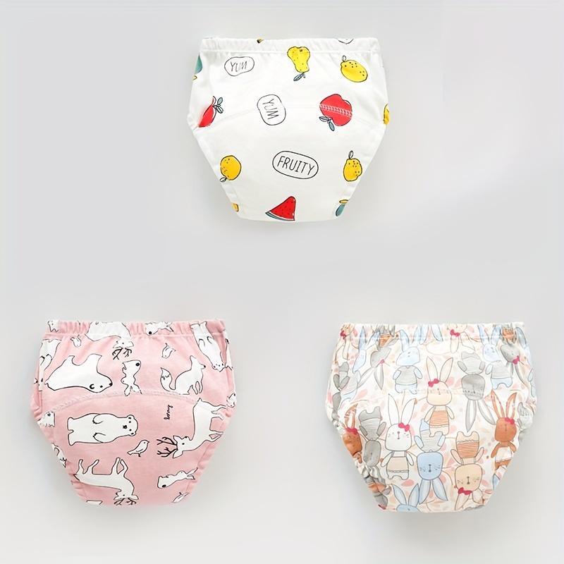 

3 шт. Тренировочные штанишки для малышей, моющиеся, однотонные, из трикотажной ткани, хлопок, непромокаемые подгузники-чехлы с подгузниками для малыша L