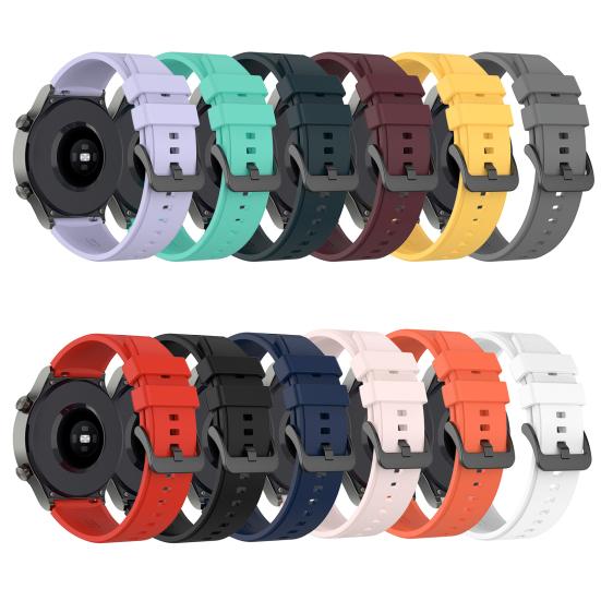 22mm Soft Silicone Strap Bracelet Replacement Adjustable Watchband for Huawei Watch GT2 Pro