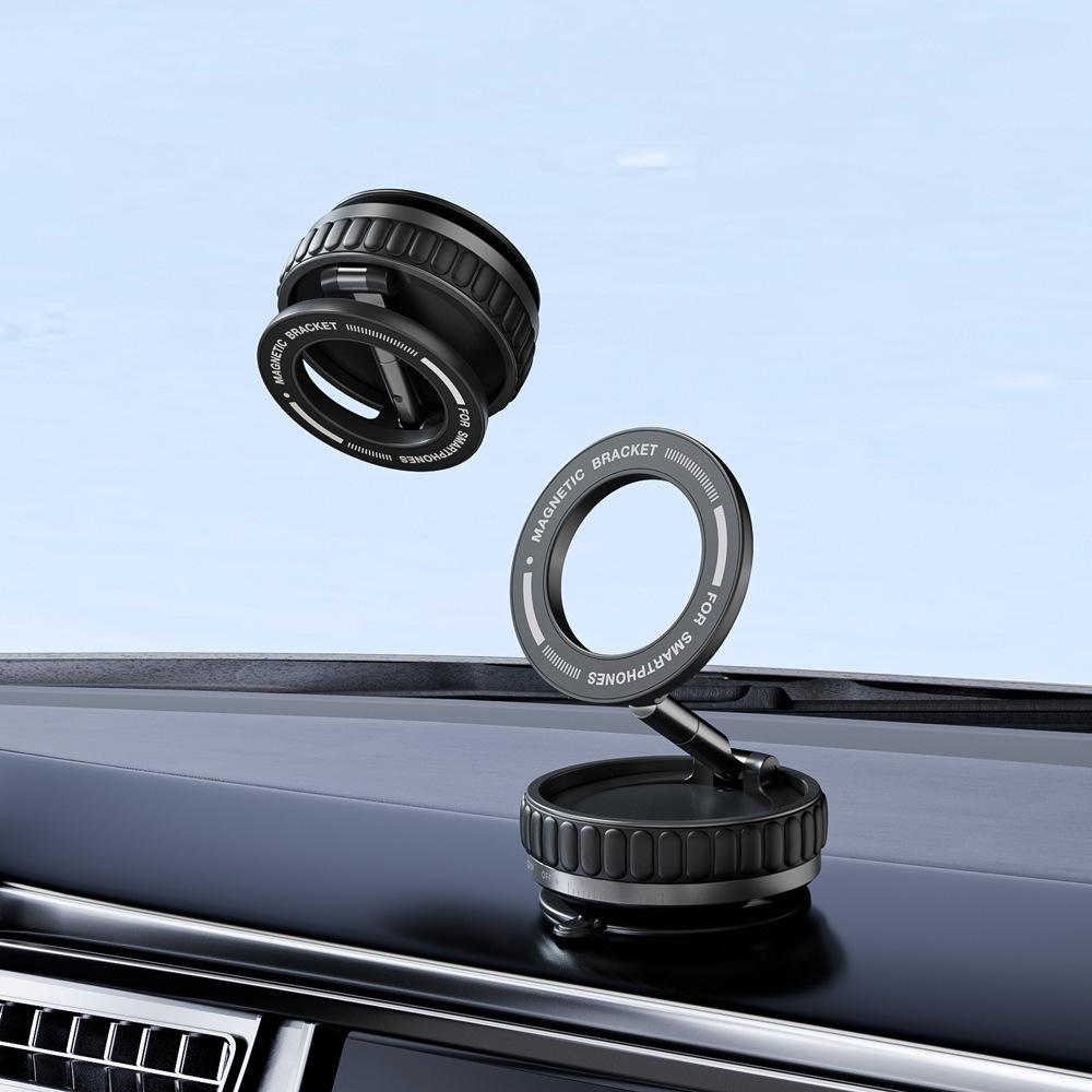 Car Rotating Adsorption Glass Vacuum Suction Cup Strong Magnetic Anti-shake Navigation Chasing Drama Lazy Folding Magnetic Mobile Phone Holder