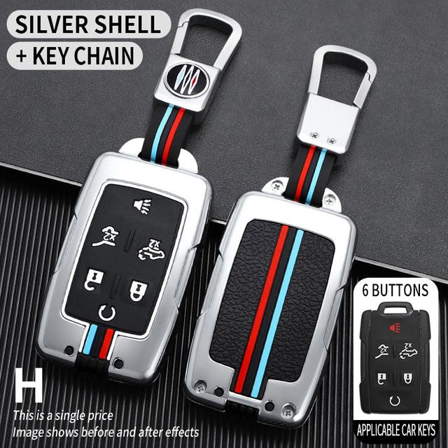 

Чохол для автомобільних ключів із сплаву, брелок-тримач для дистанційного керування, брелок для GMC Yukon XL Sierra Terrain Acadia для Chevrolet Tahoe 2015 - 2020 рр.