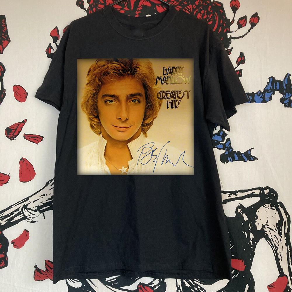 Barry Manilow Greatest Hit Signature Music Unisex T-Shirt Tops Tee All Size