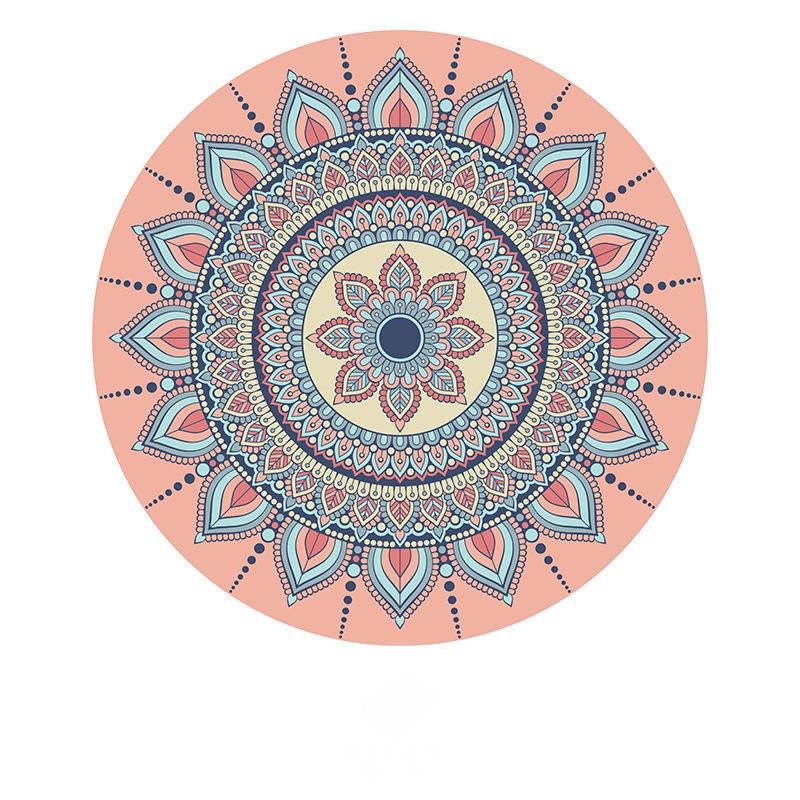 Koberec Retro bohémský kulatý noční stolek Geometrická podlahová rohož Obývací pokoj Home Decor