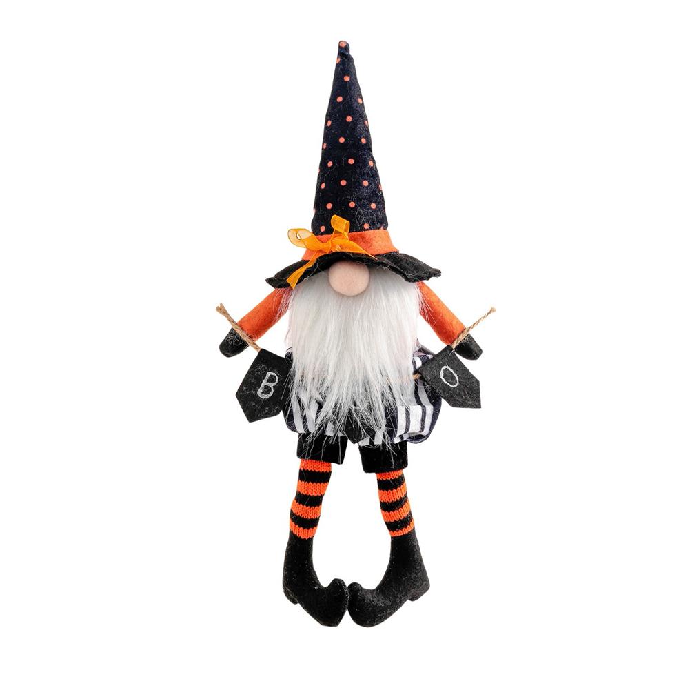 2025 Halloween Long Legs with Broom Dwarf Doll Creative Faceless Doll Home Decoration Desktop Ornaments