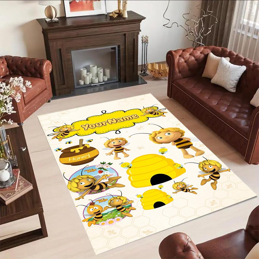 Biene Maja Customize Your Name Area Rug Perfect for Foyer Kitchen Balcony Dining Room Anti-slip Rug Office home decor