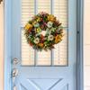 Harvest Festivals Faux Pumpkin Wreath Elegant Fall Flower Wreath Artificial Flower Decoration for Wall or Window