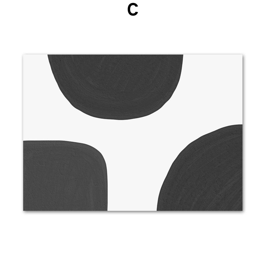 Abstrakt linje Geometrisk färgblock kurva nordiska affischer och tryck Väggkonst Canvasmålning Väggbilder för vardagsrumsinredning