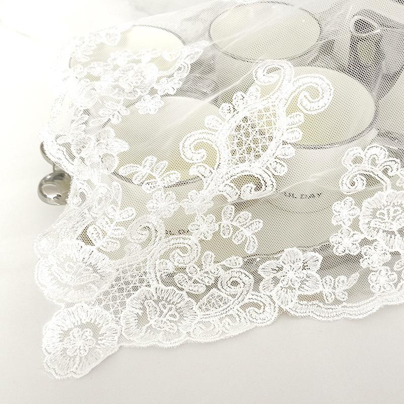 Lace Embroidery Dust Mat Table Mat Photo Decoration Background Props Home Tablecloth Cover Towel Transparent Mesh Beautiful White