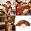 Printed Folding Hand Fans,Folding Fans Handheld Decorative Accessories for Wedding,Outdoor Party Favors,Bridal Decors
