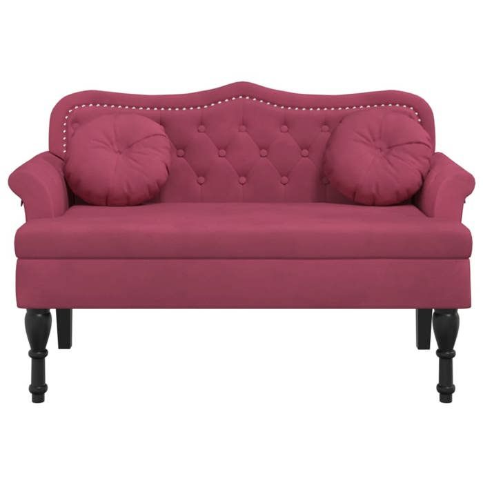 VidaXL Banc avec Coussins, Canapé avec Accoudoir et Dossier, Banquette avec Pieds en Bois, Siège de Salon Salle de Séjour, 372144