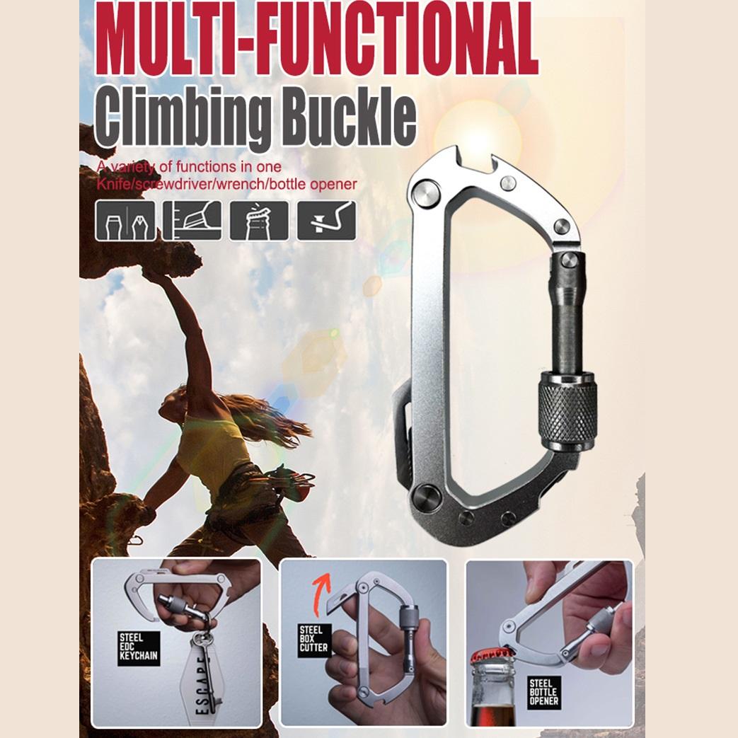 

Многофункциональный открытый брелок для альпинизма, металлический многофункциональный брелок из нержавеющей стали