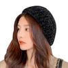 Autumn and Winter Women's Solid Color Corduroy Beret Fashionable Outdoor Warm Pumpkin Hat Artistic Painter Hat