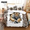 Ferocious Animals Bedding Set, 3Pcs Duvet Cover Set, Soft Comfortable Breathable Duvet Cover, For Bedroom Guest Room Decor