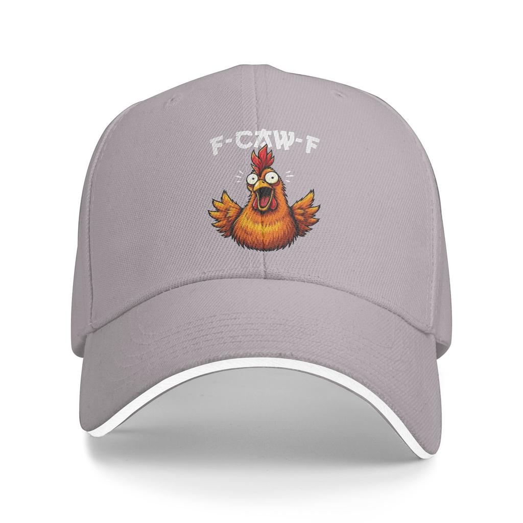 F-Caw-F Chicken Logo Funny FCAWF Meme Baseball Cap Women Print Trucker Hat Summer Casual Outdoor Gym Hot Sale Baseball Caps