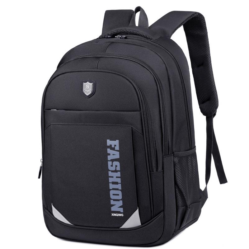 

Fashion Student Schoolbag Anti Splashing Water Wear Resistant Backpack Travel чёрный