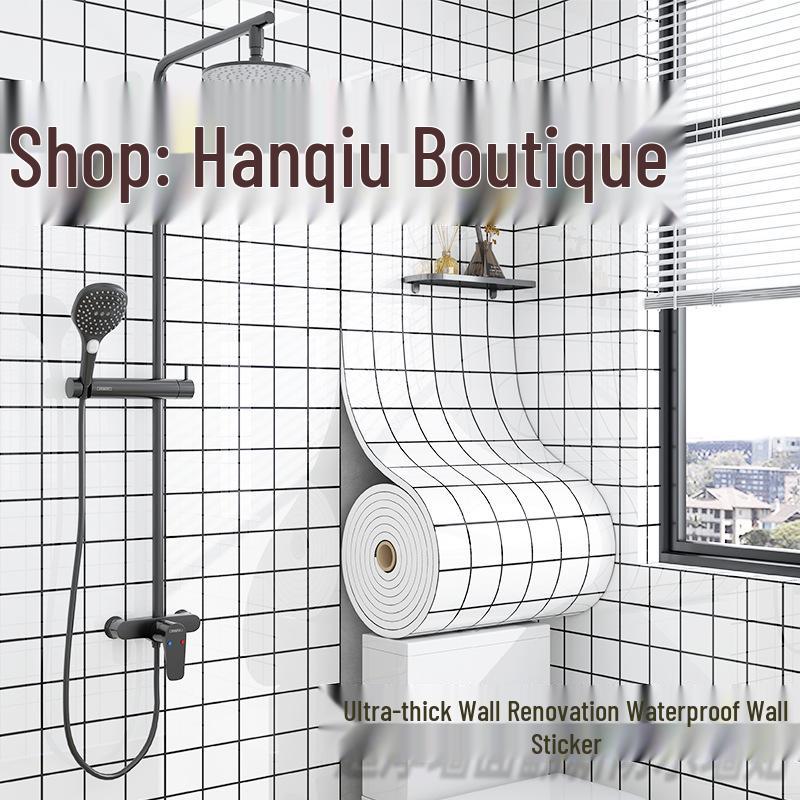 Ultra-Thick Waterproof Self-Adhesive Wall Sticker for Bathroom and Milk Tea Shop Renovation