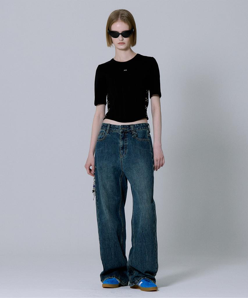 Jeissijeidi Hook Short Sleeve Knit Jzkt02Jc