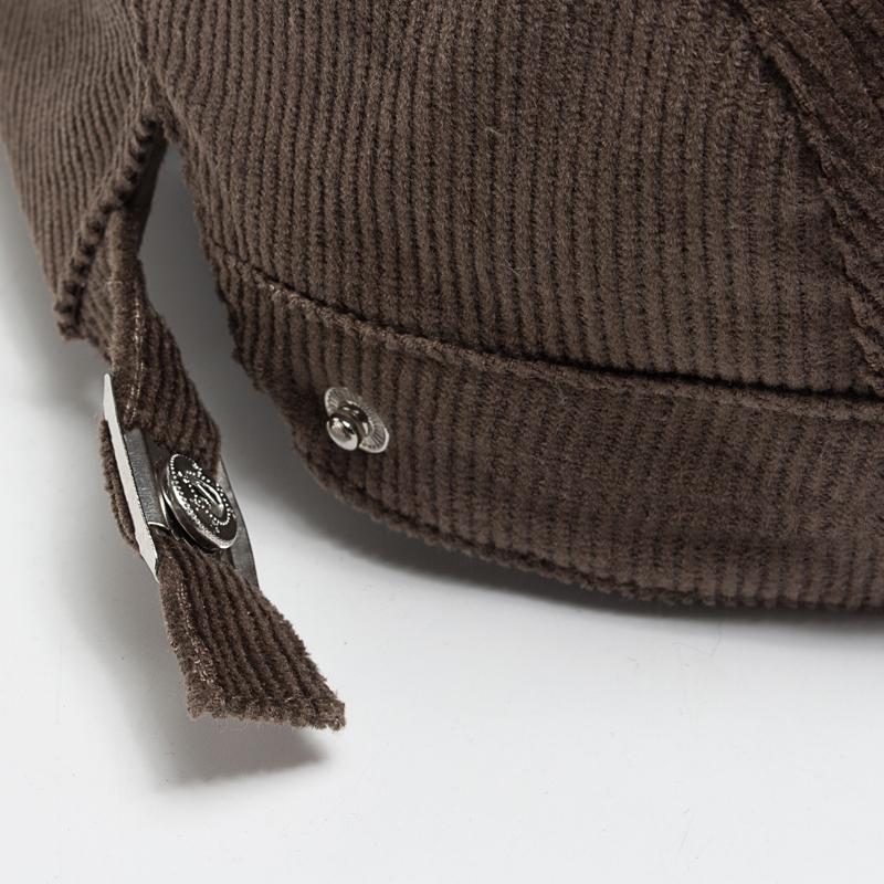 Men Fashion Corduroy Beret Spring Autumn Thick Warm Women's Flat Hat Vintage Casual Newsboy Cap Unisex Fashion Front Back Wear