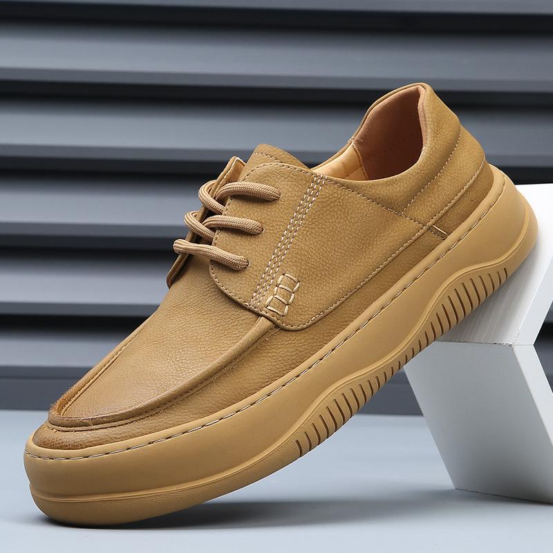 Spring and summer new men's shoes breathable retro hollow leather shoes men's trend versatile hole casual shoes