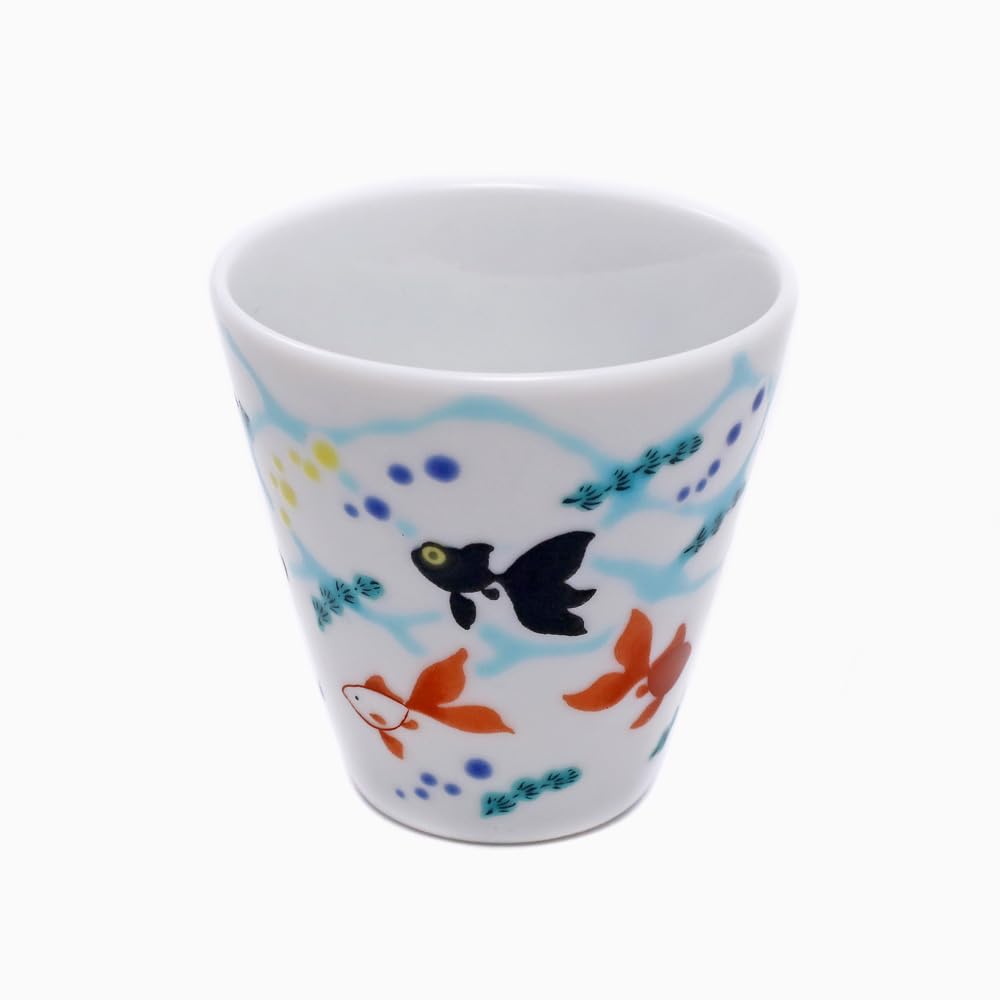 Kutani Ware Sake a Traditional Craft of the Hokuriku Features a Goldfish A Lucky Charm Sake Perfect for Storing or As a Decorative Ideal for and