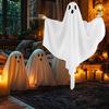 Hanging Ghost Decoration Halloween Outdoor Flying White Cloth Ghost with Bendable Skeleton Hands for Front Porch Yard Tree Decor
