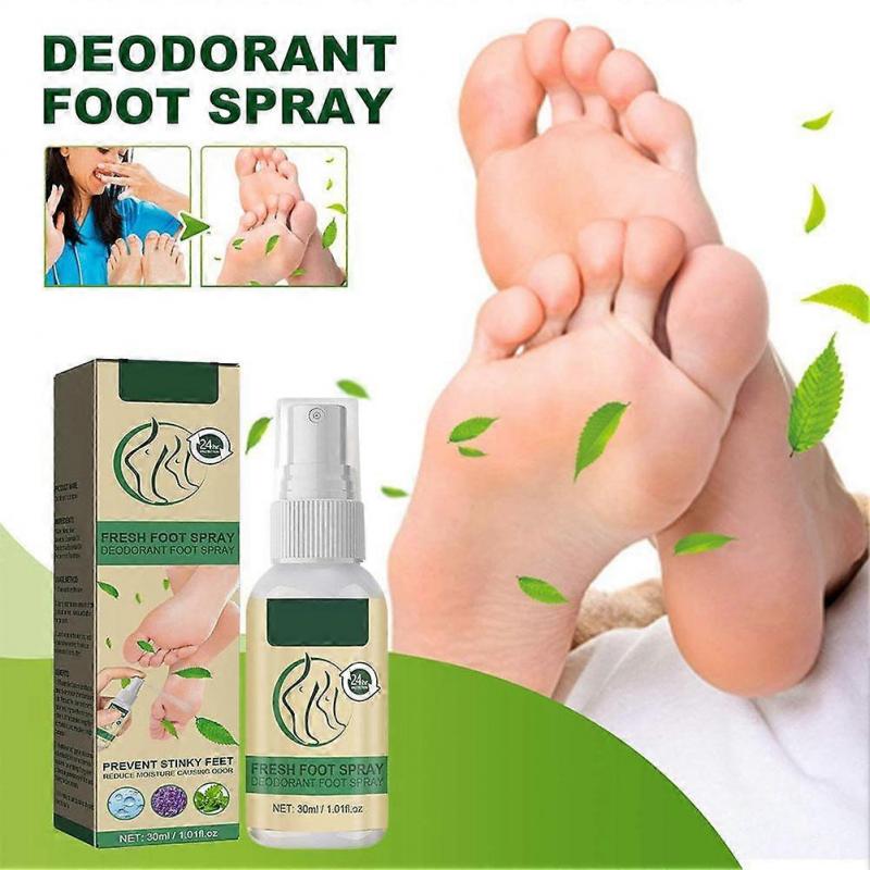 For Feet Fresh Deodorant Spray 30ml Eliminates Odor Moisturizes Soothes Itching Long Lasting Freshness For Dry Cracked Feet