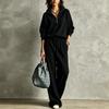 Women's Fashion Two Piece Set with Half and Wide Leg Pants, Loose Fit Multi-Color