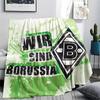 Borussia Print Flannel Blanket, High quality Comfortable for All Seasons, Home Decor, Warmth and Comfort, Perfect for Christmas Gifts