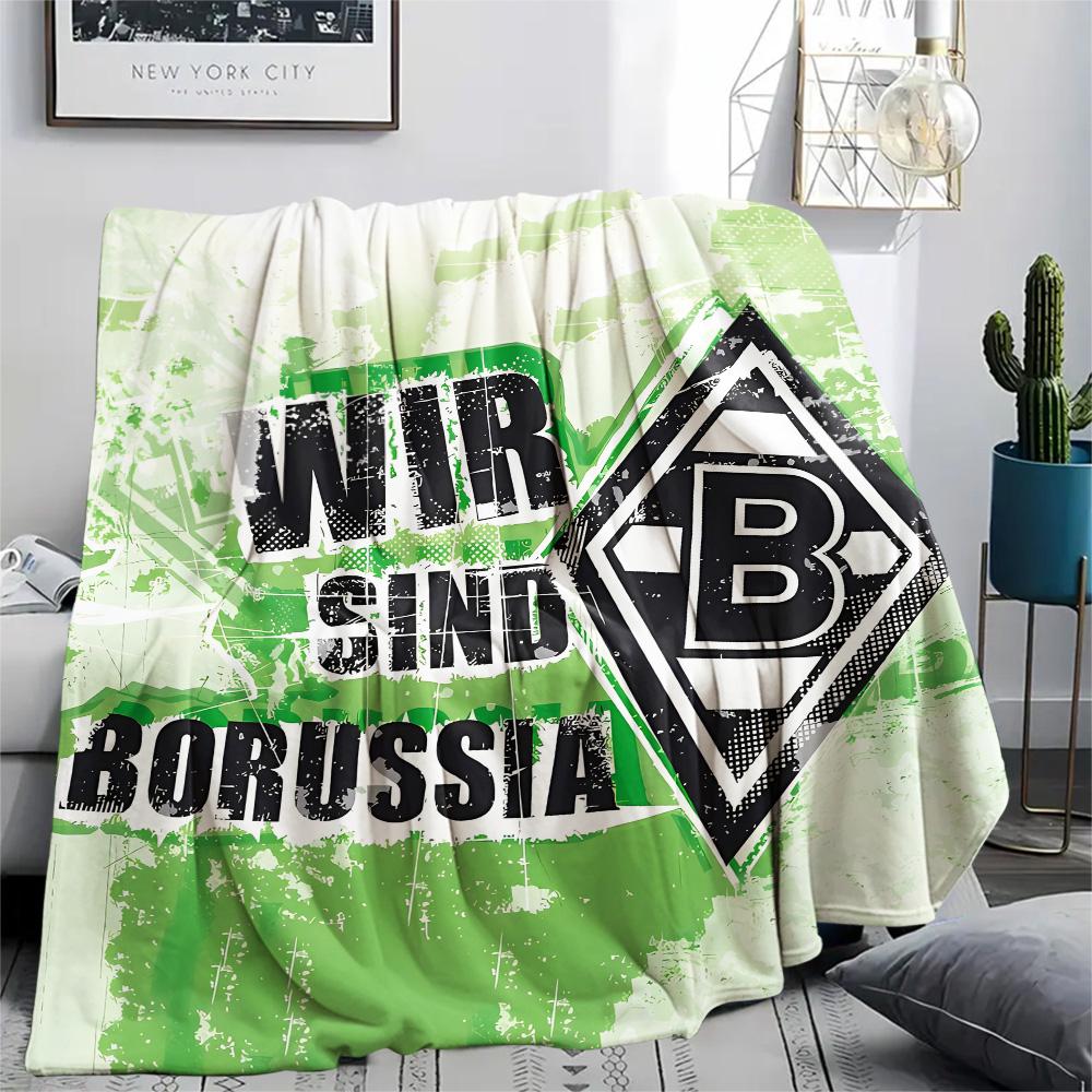 Borussia Print Flannel Blanket, High quality Comfortable for All Seasons, Home Decor, Warmth and Comfort, Perfect for Christmas Gifts
